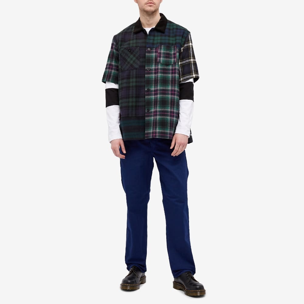 Sacai Flannel Plaid Mix Shirt - 6