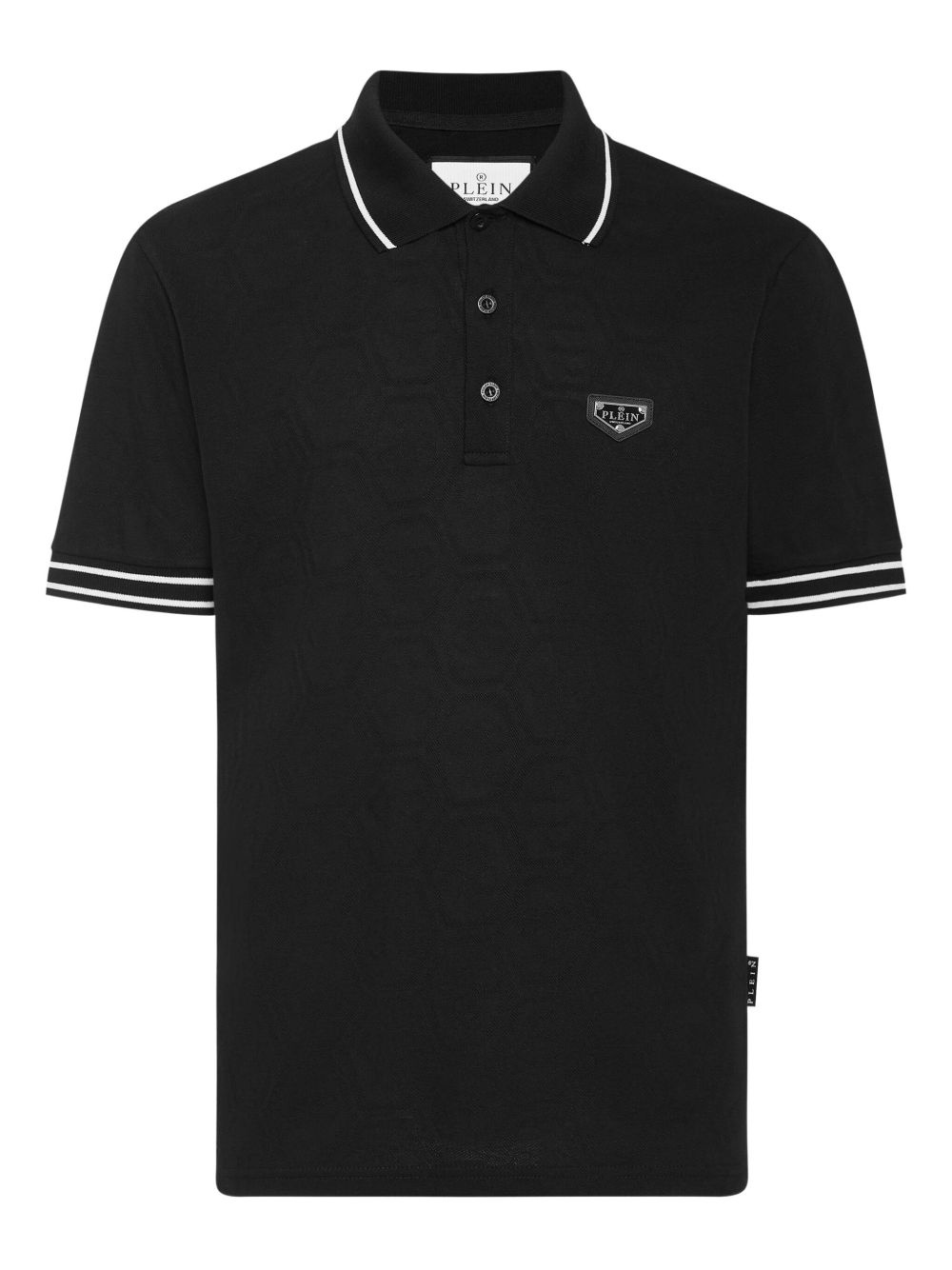 logo-plaque polo shirt - 1