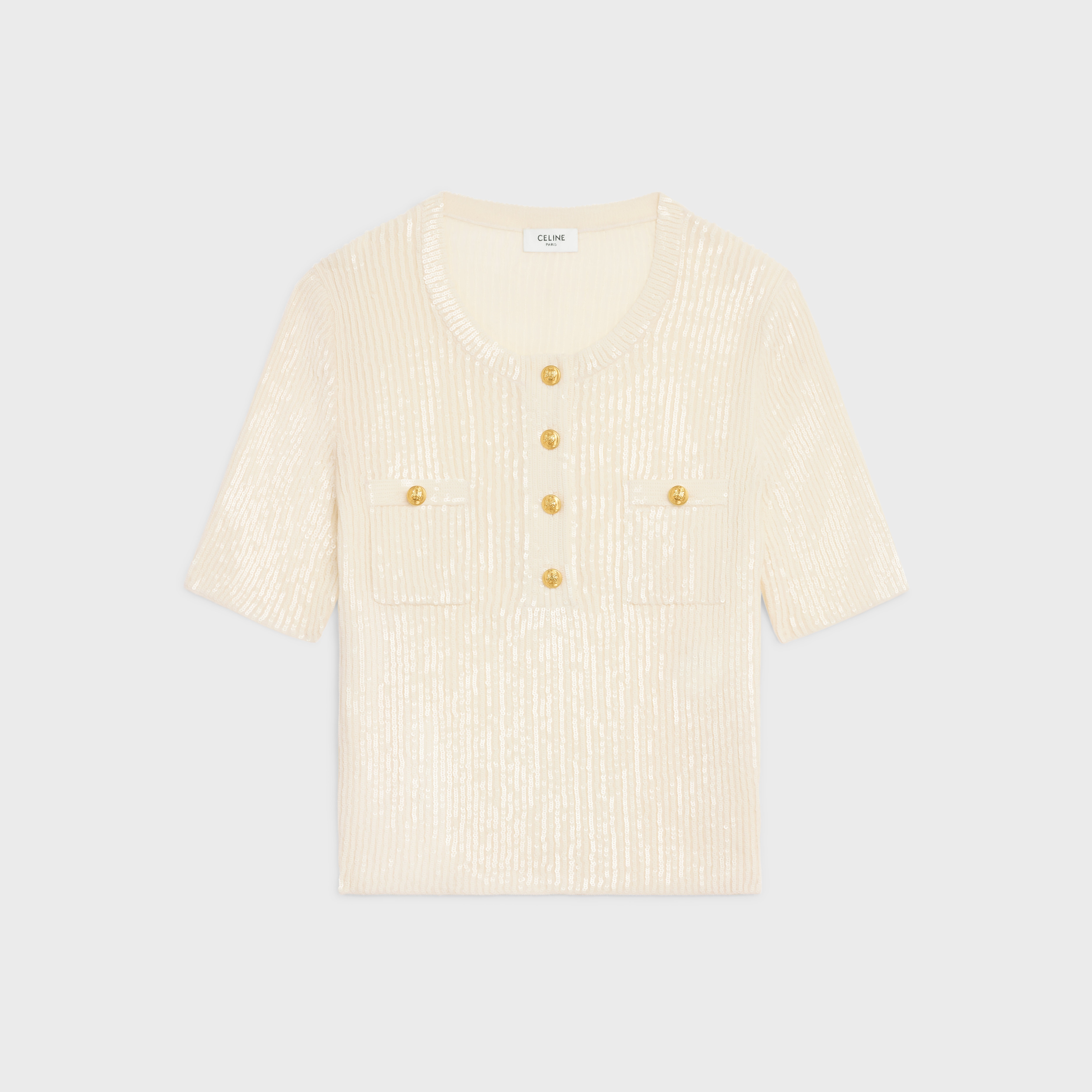 embroidered top in wool - 1