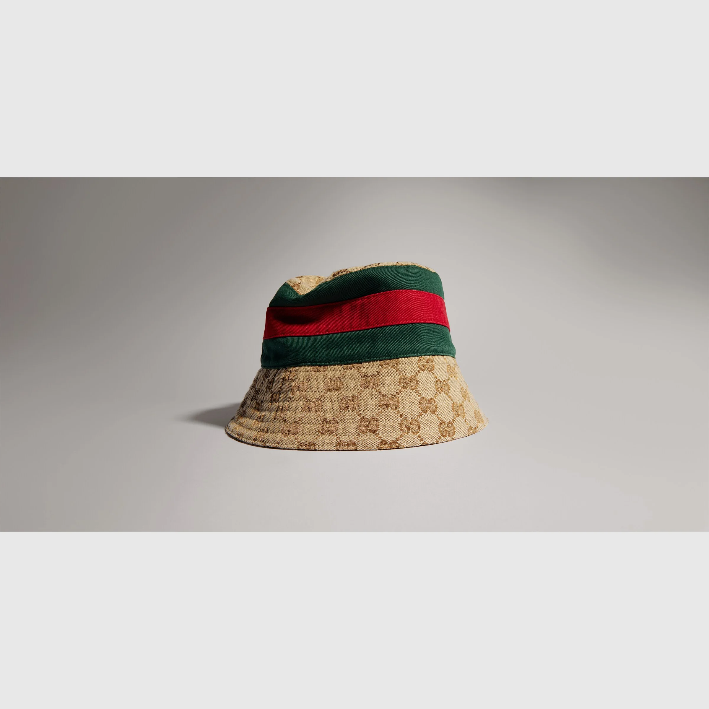 GG cotton canvas bucket hat with Web - 1