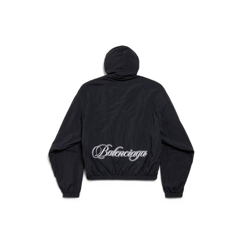 Men's Cursive Reversible Tracksuit Jacket in Black/grey 7