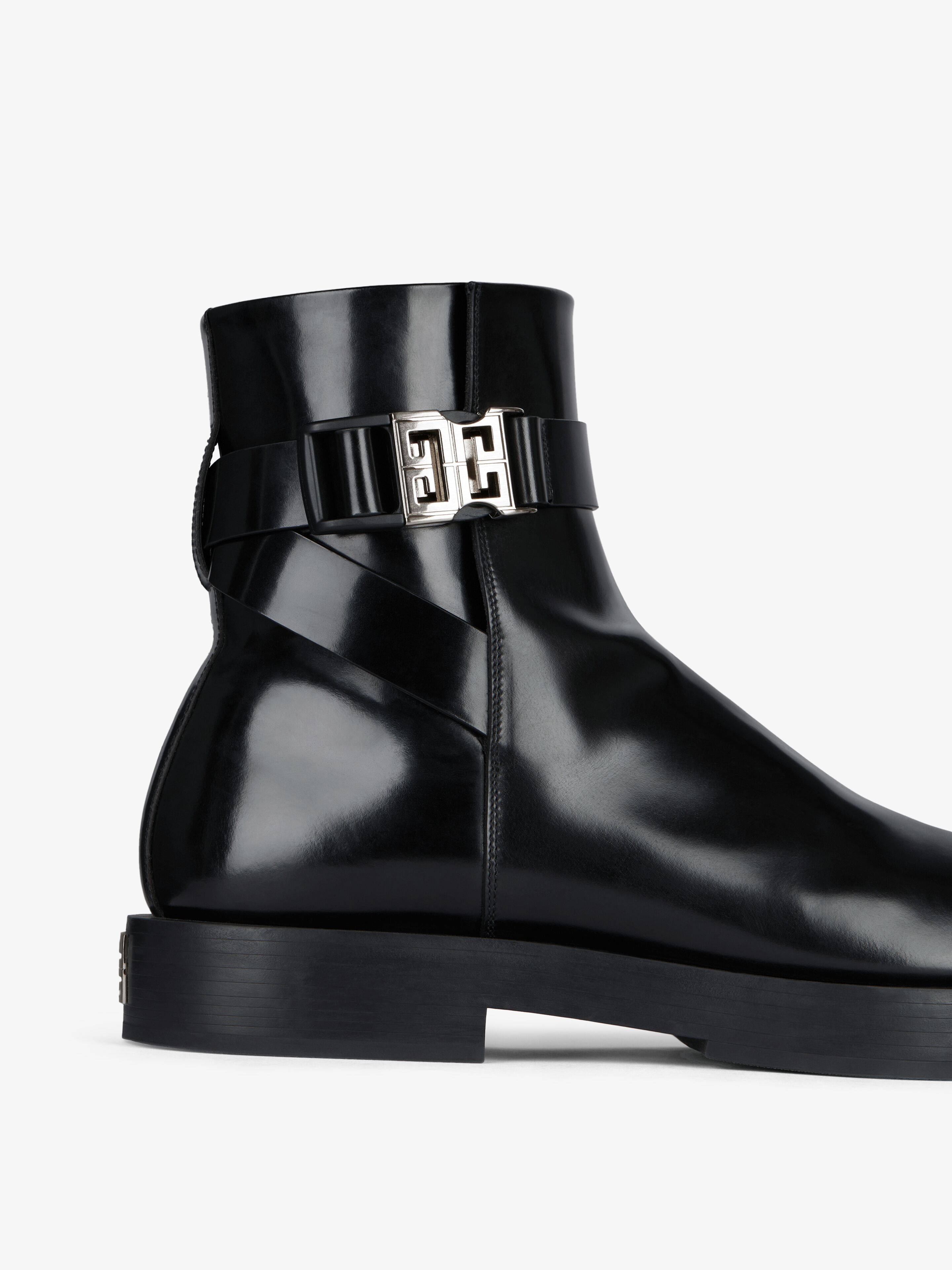 SQUARED BOOTS IN LEATHER WITH 4G BUCKLE - 6