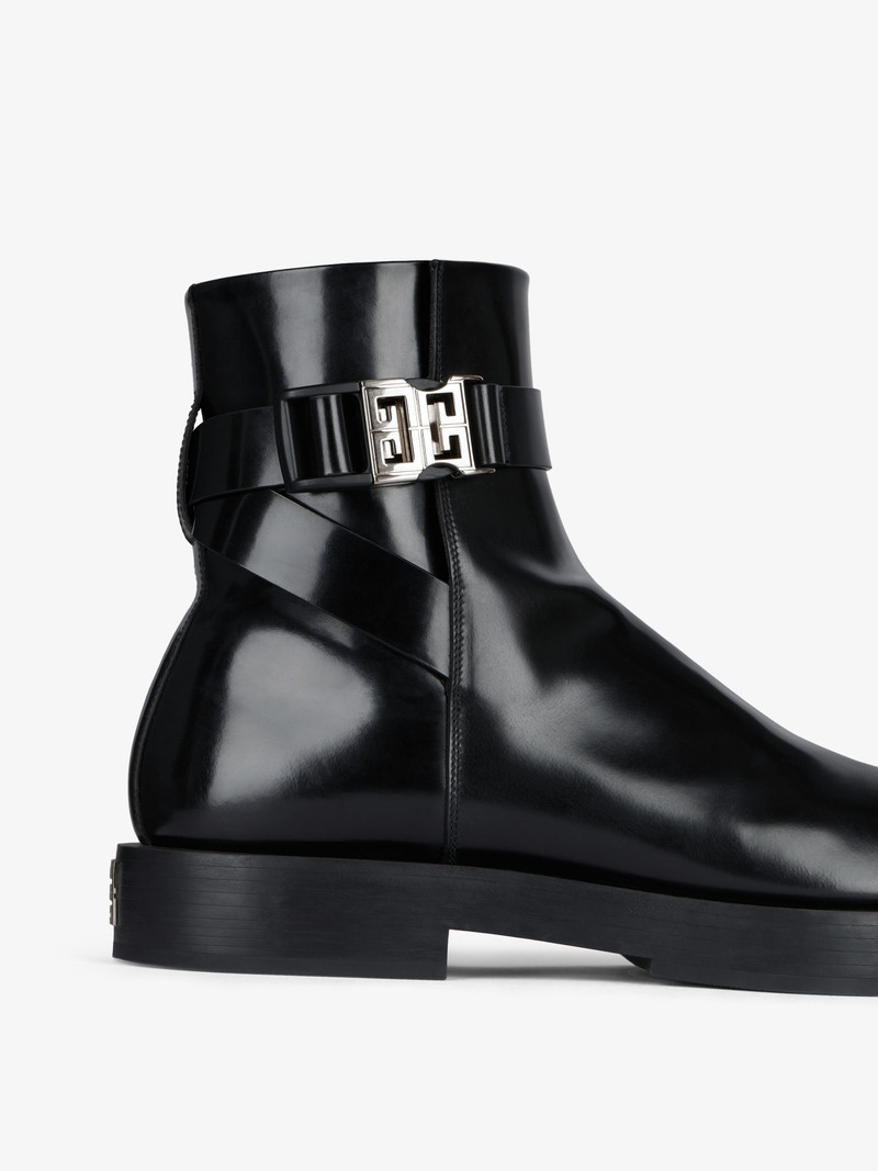 SQUARED BOOTS IN LEATHER WITH 4G BUCKLE 6