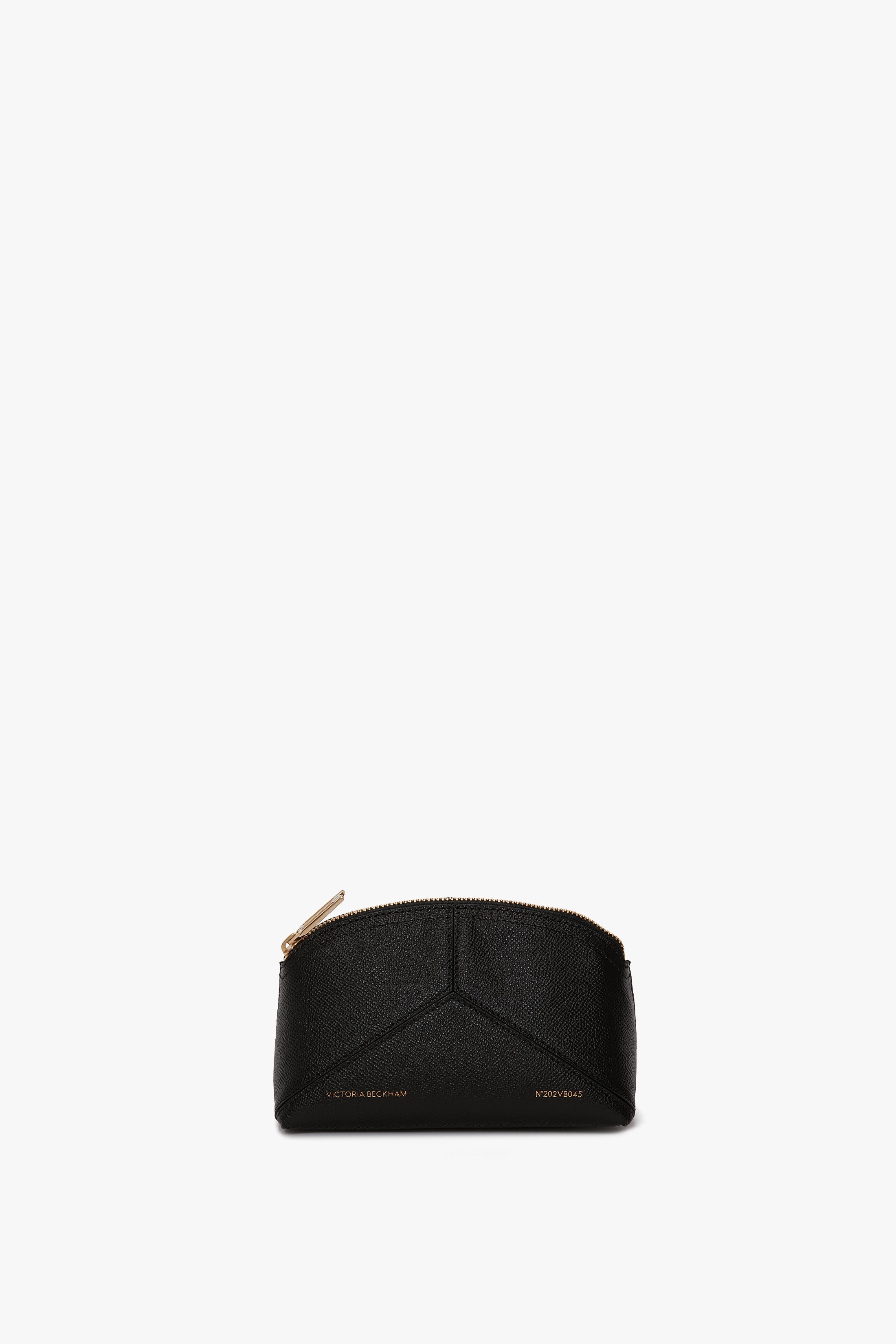 Exclusive Victoria Mini Wash Bag In Black Leather - 1