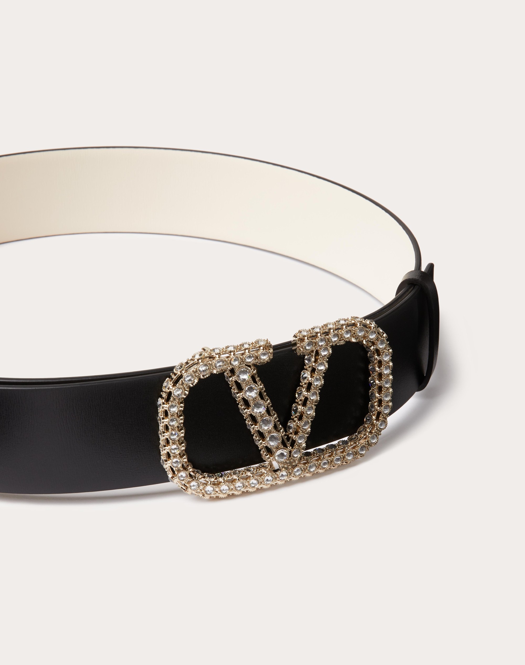 VLOGO SIGNATURE REVERSIBLE SHINY CALFSKIN BELT 40MM - 4