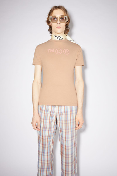 Acne Studios Tight fit t-shirt - Wheat beige outlook