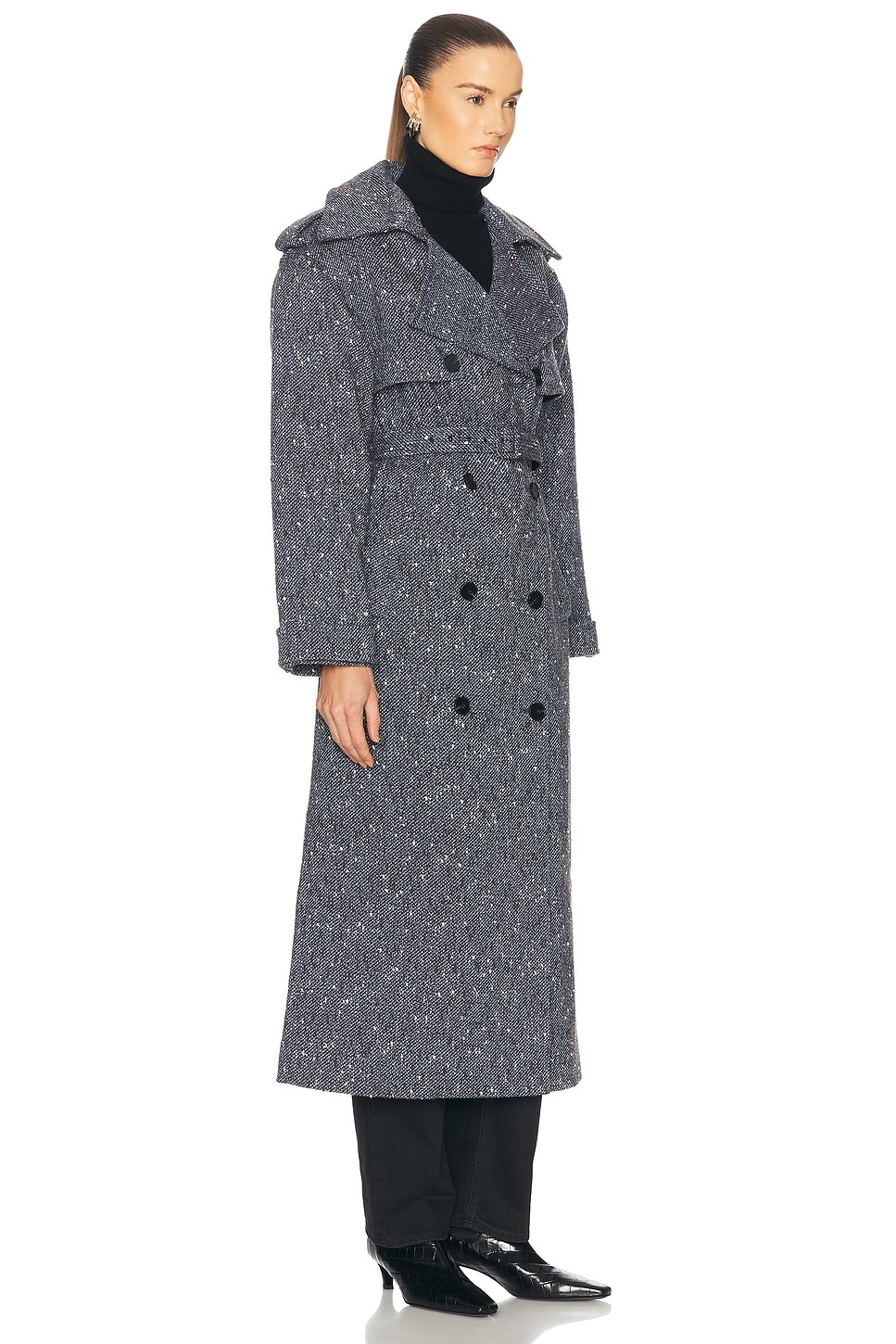 Boucle Trench Coat - 3