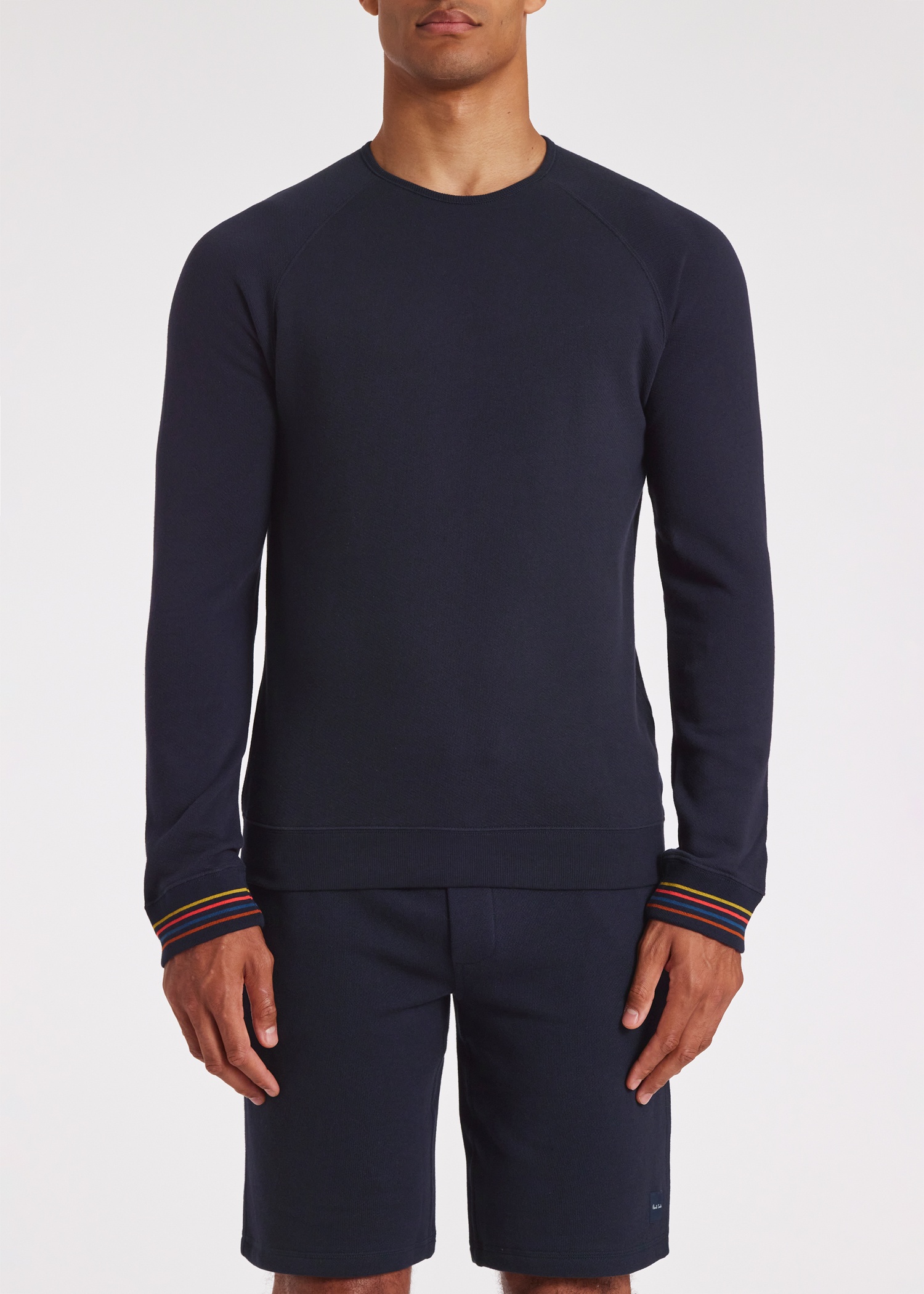 'Artist Stripe' Cuff Long-Sleeve Lounge Top - 4