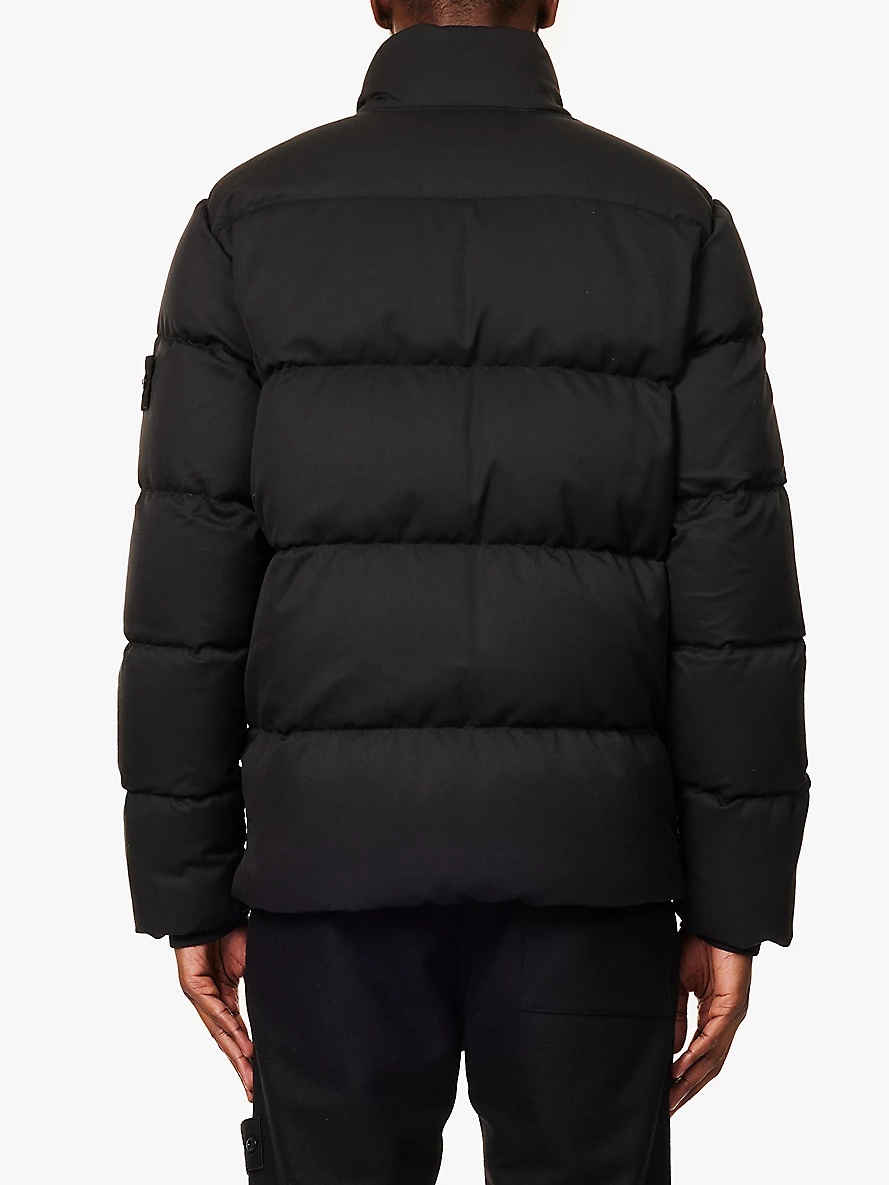 Ghost Real brand-patch regular-fit wool-down jacket - 4