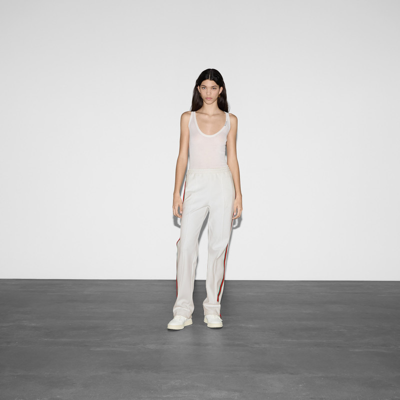 GUCCI Jersey drill jogging pants with Web outlook