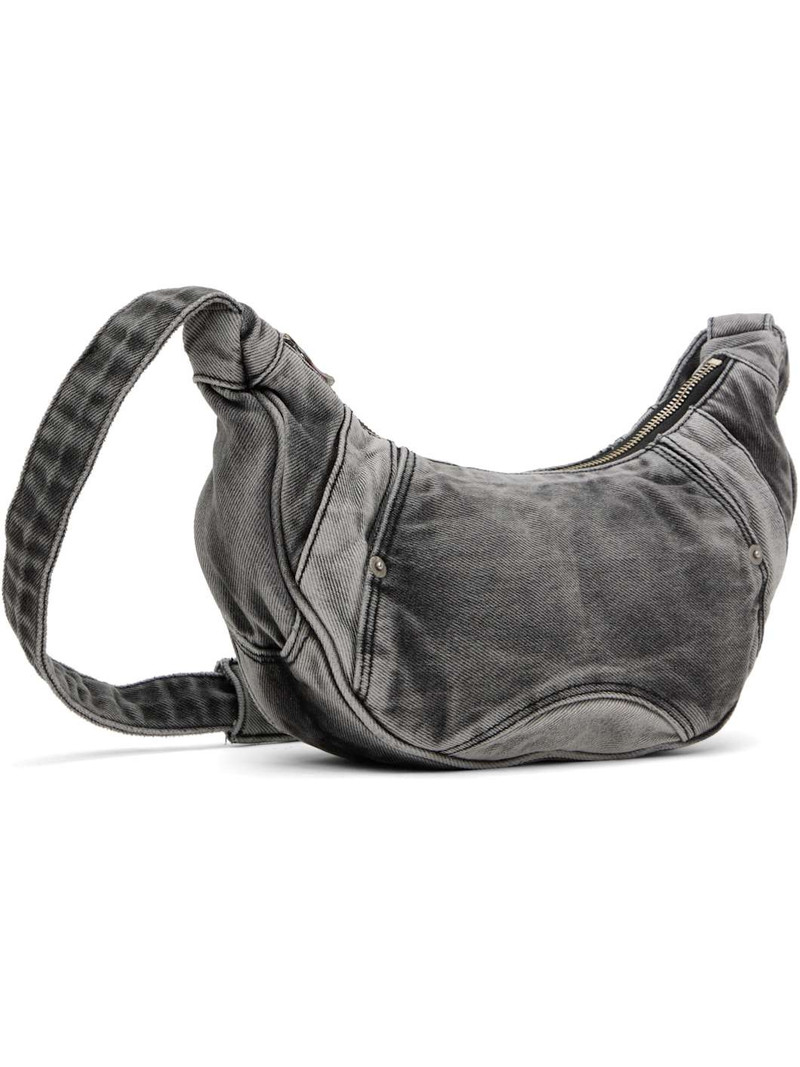 XLIM Gray Denim Messenger Bag outlook