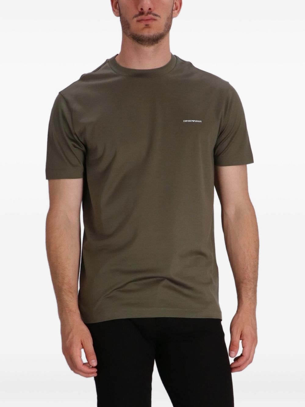 logo-print crew-neck jersey T-shirt - 2