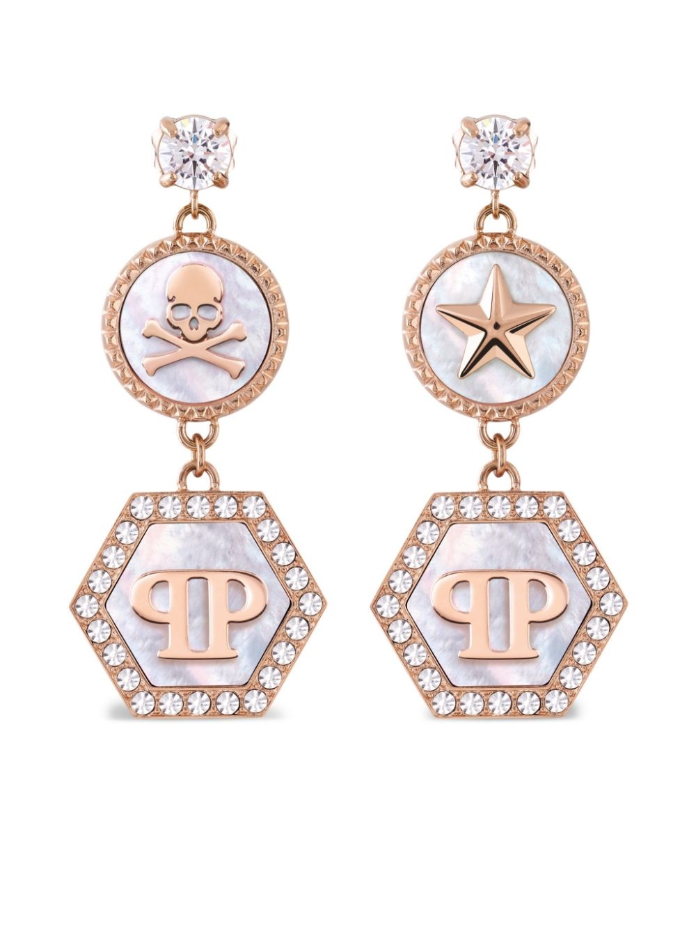 appliqué drop earrings - 1