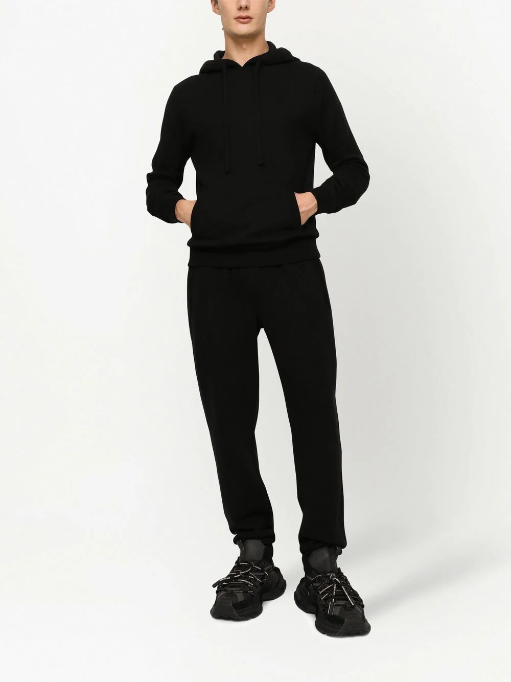 DG logo cashmere-blend track pants - 2