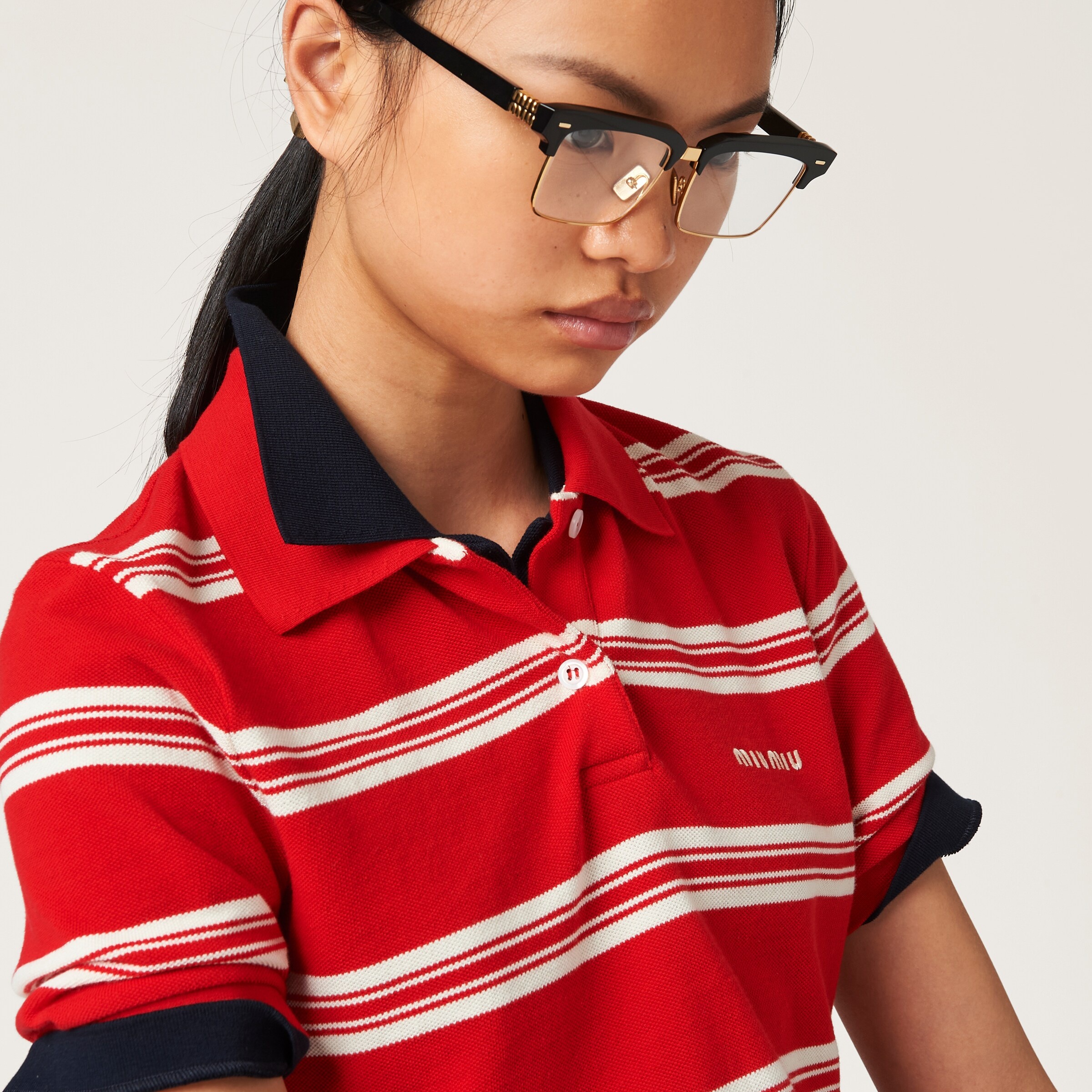 Cotton piqué polo shirt - 4