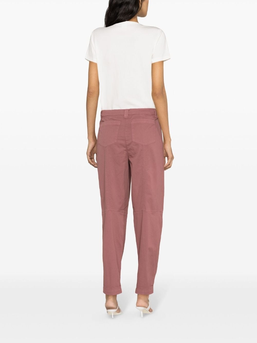 high-waisted tapered-leg trousers - 4