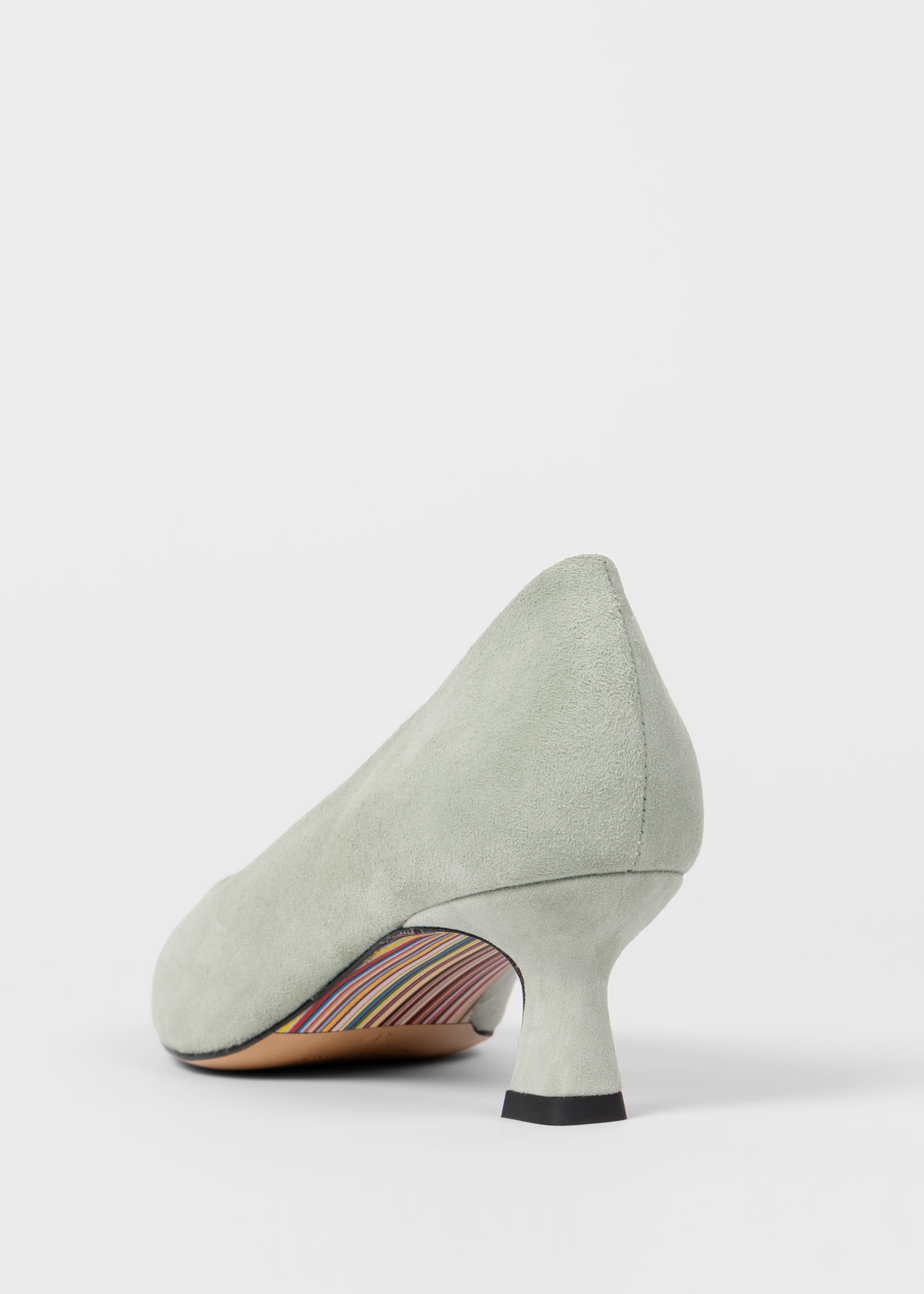 Sage Suede 'Sonora' Heel Court Shoes - 5