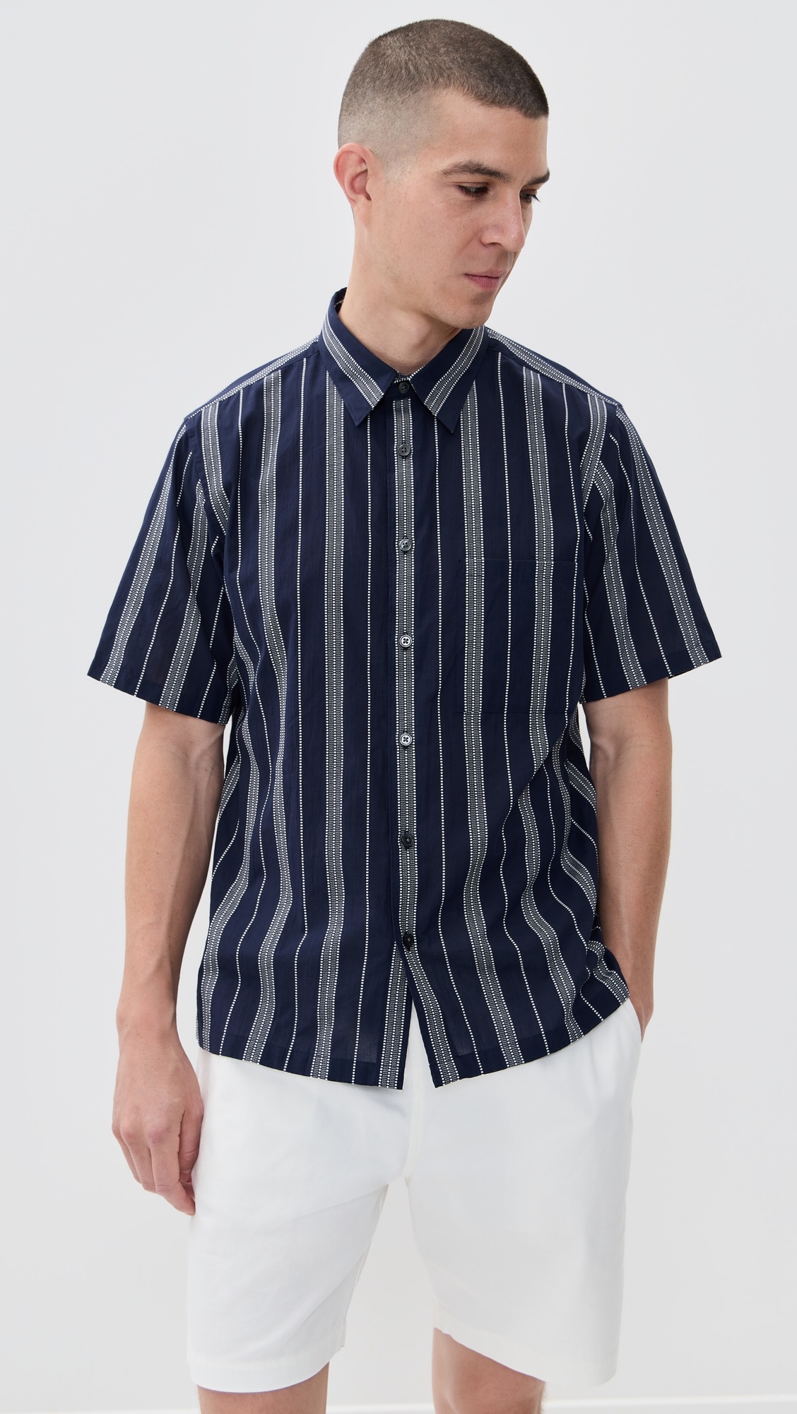 Noll Short Sleeve in Summer Dobby - 6