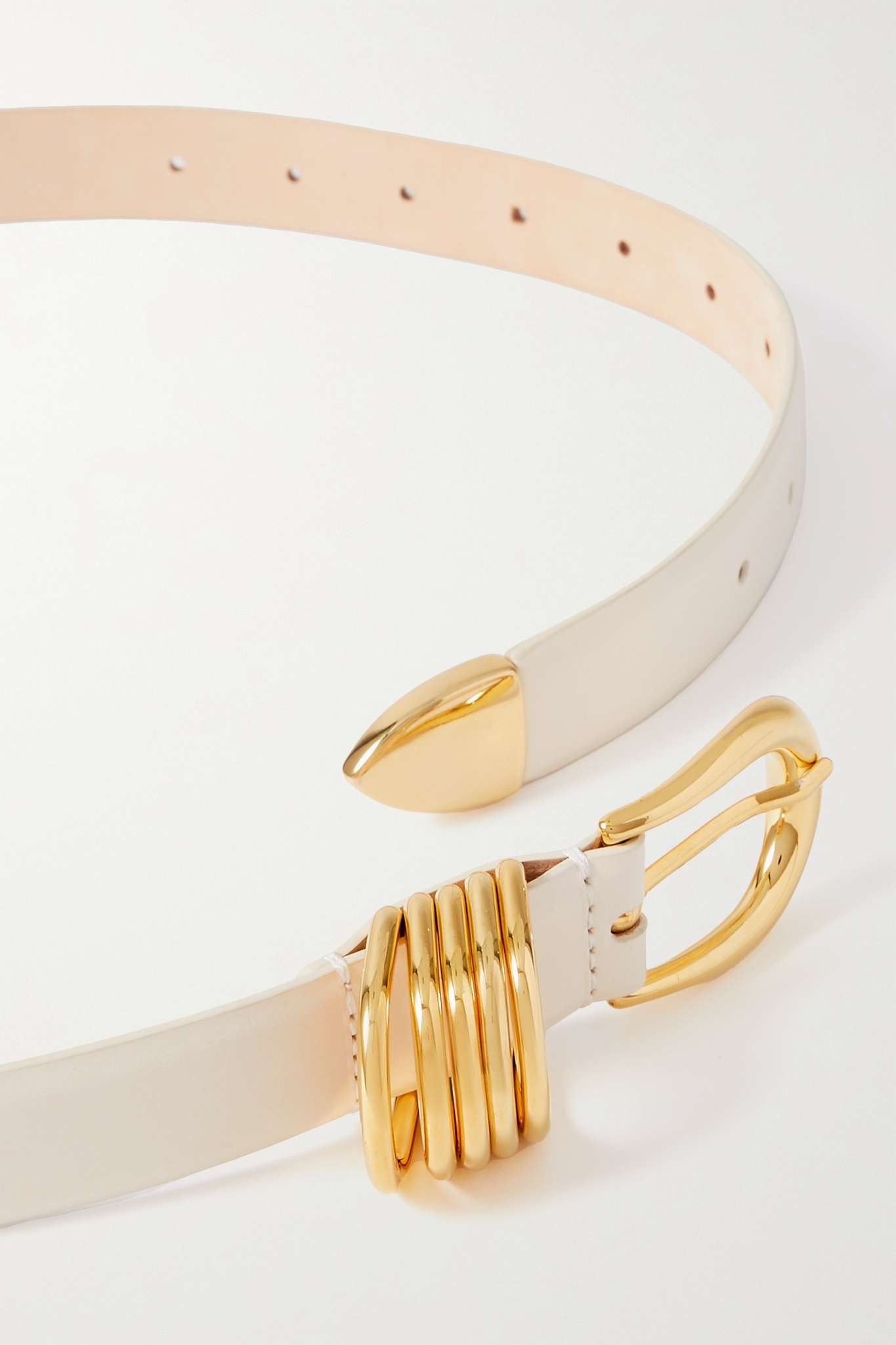 Hollyhock leather belt Ivory - 3