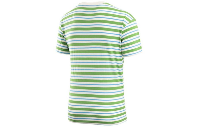 Nike Men's Nike Embroidered Logo Stripe Round Neck Short Sleeve Green T-Shirt DQ1863-133 outlook