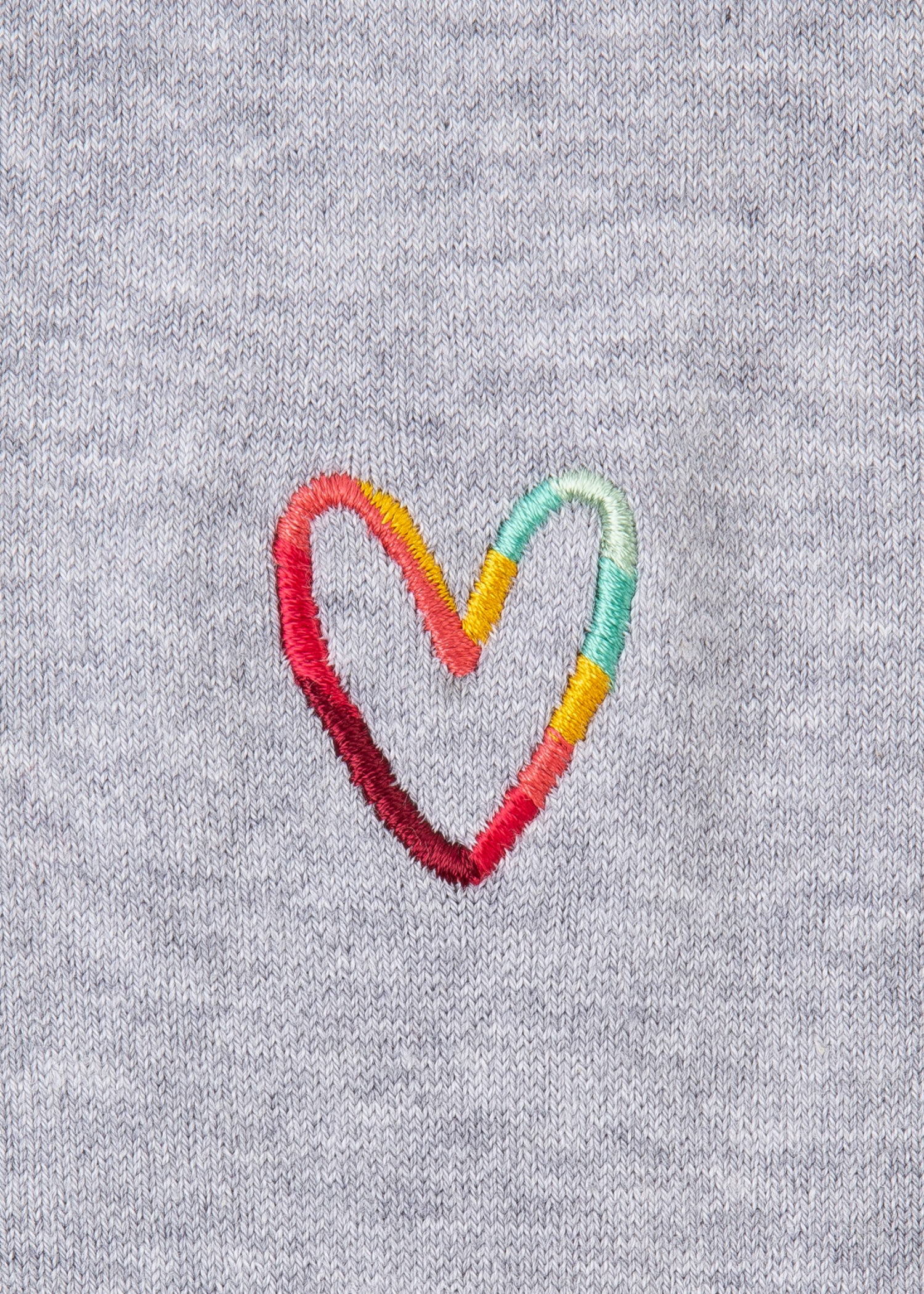 Light Grey Marl 'Swirl Heart' Socks - 2