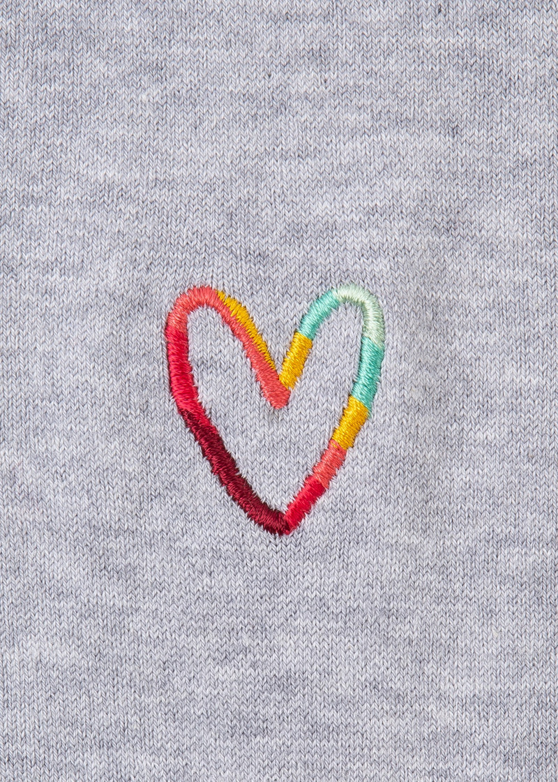 Paul Smith Light Grey Marl 'Swirl Heart' Socks outlook