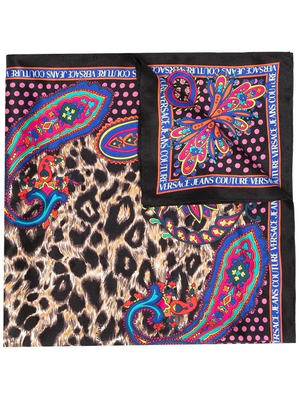 print-mix silk scarf - 1