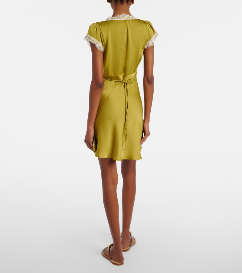 Verena lace-trimmed satin minidress 3