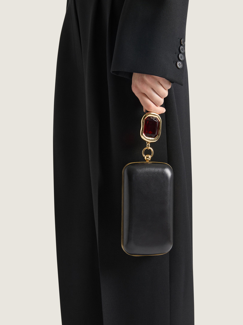 Givenchy EVENING CLUTCH IN NAPPA LEATHER WITH CRYSTAL JEWEL outlook