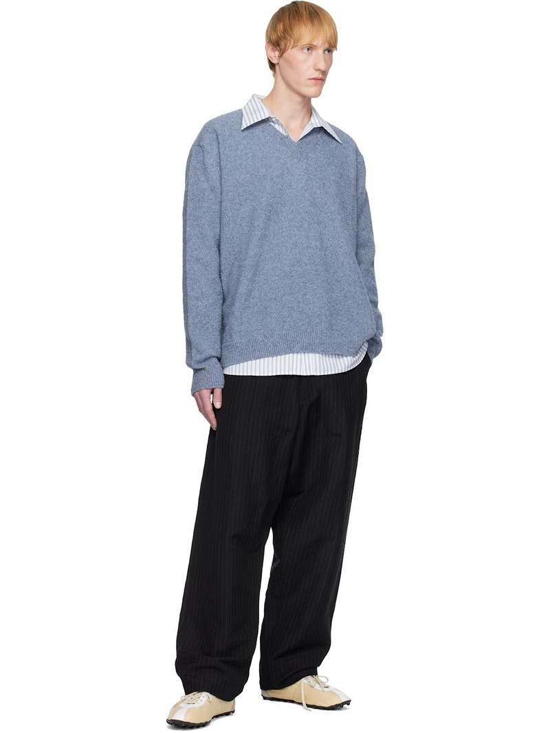 Maison Margiela Blue Pile Knit Sweater outlook