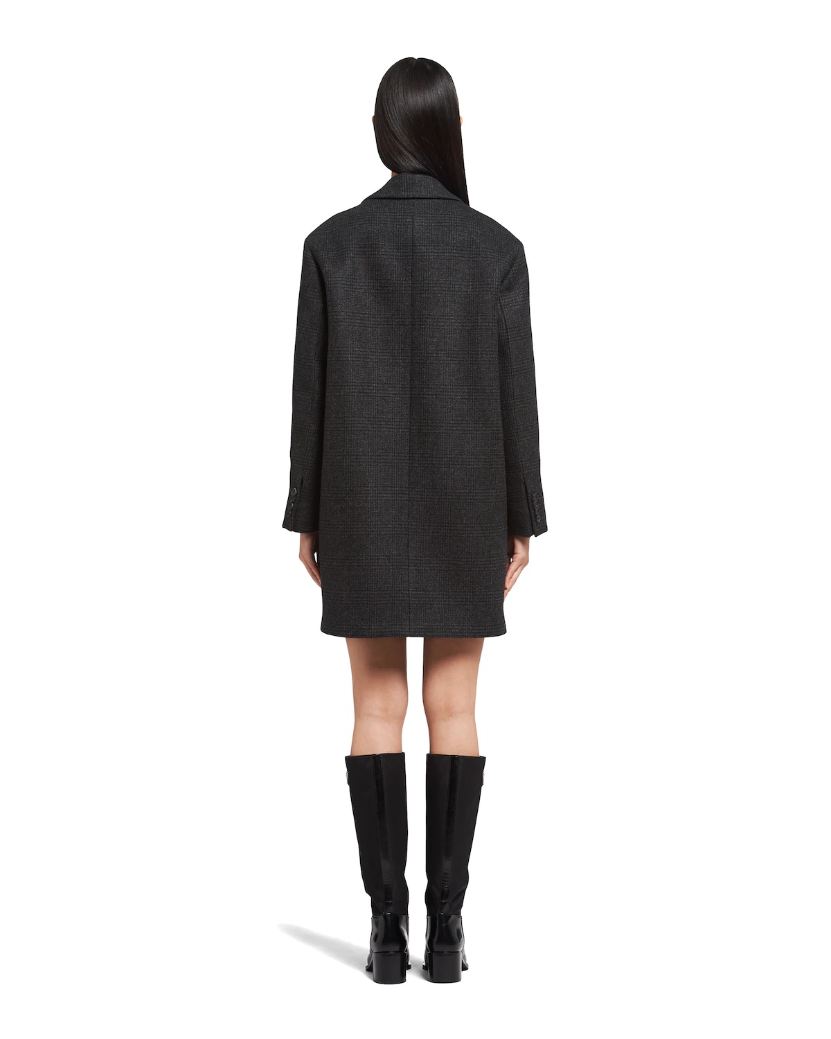 Single-breasted Prince of Wales check coat - 4