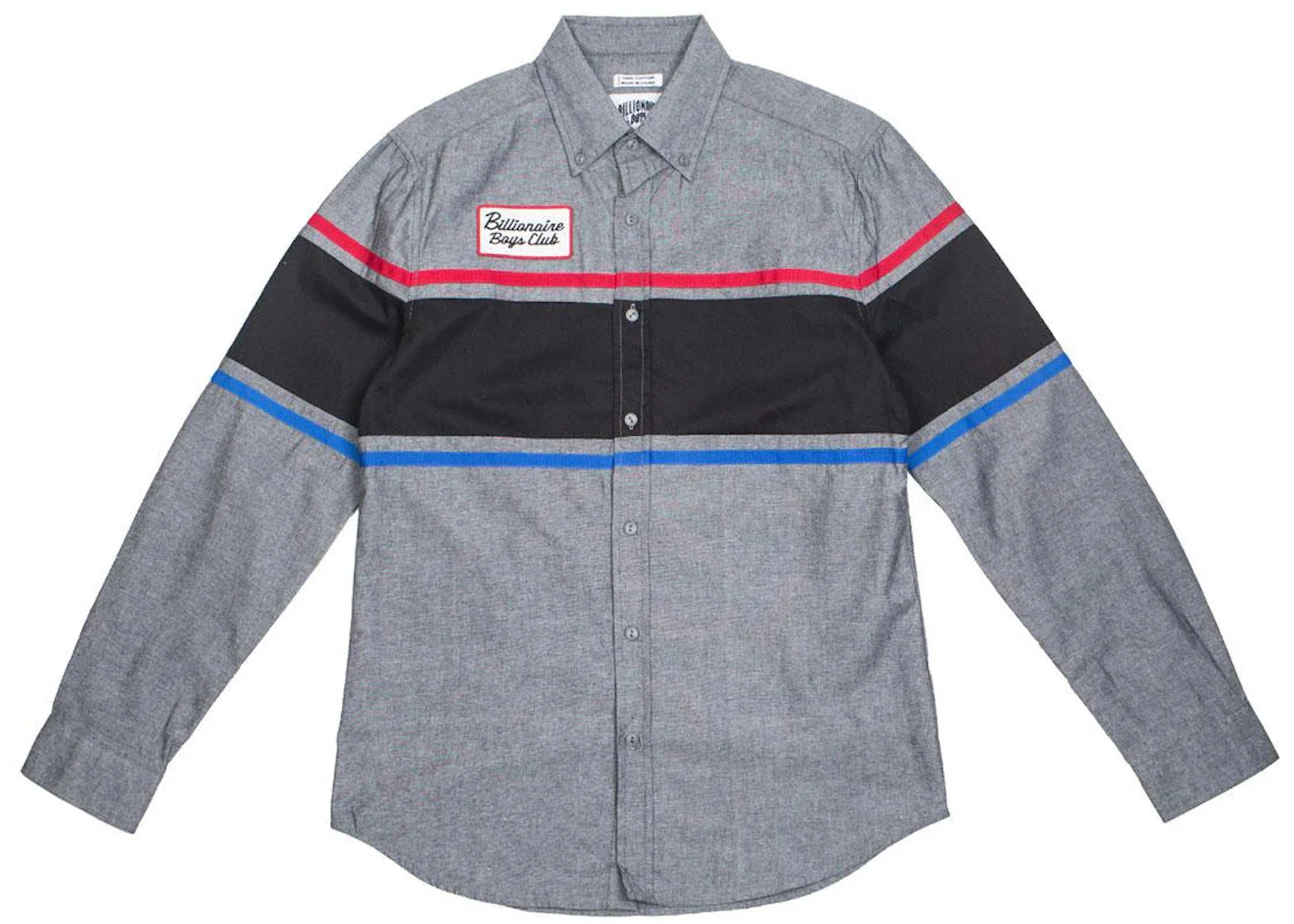 Billionaire Boys Club Service Bay Long Sleeve Woven Shirt Gray/Chambray - 1