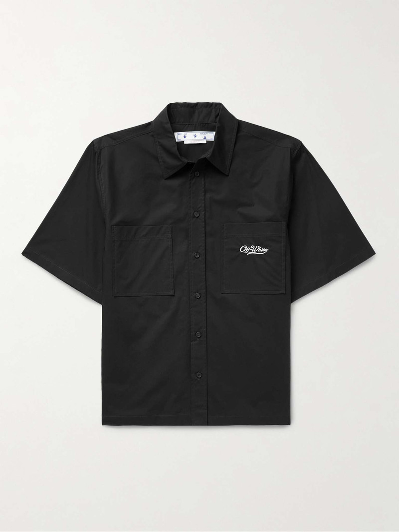 Wave Off Logo-Embroidered Cotton Shirt - 1