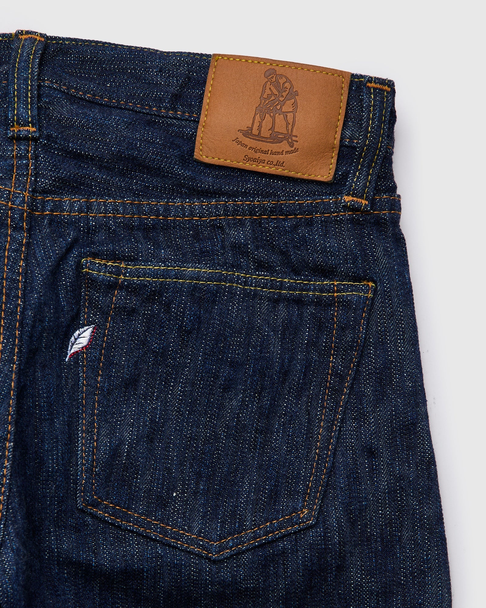 KS-15oz-003 "Kasuri" 15oz Slub Selvedge Denim - Regular Straight Fit - 4