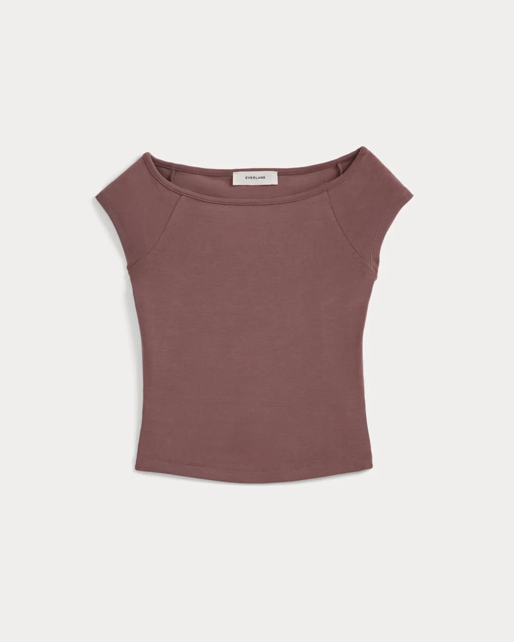 BOATNECK CAP-SLEEVE TOP IN BUTTERKNIT - 1