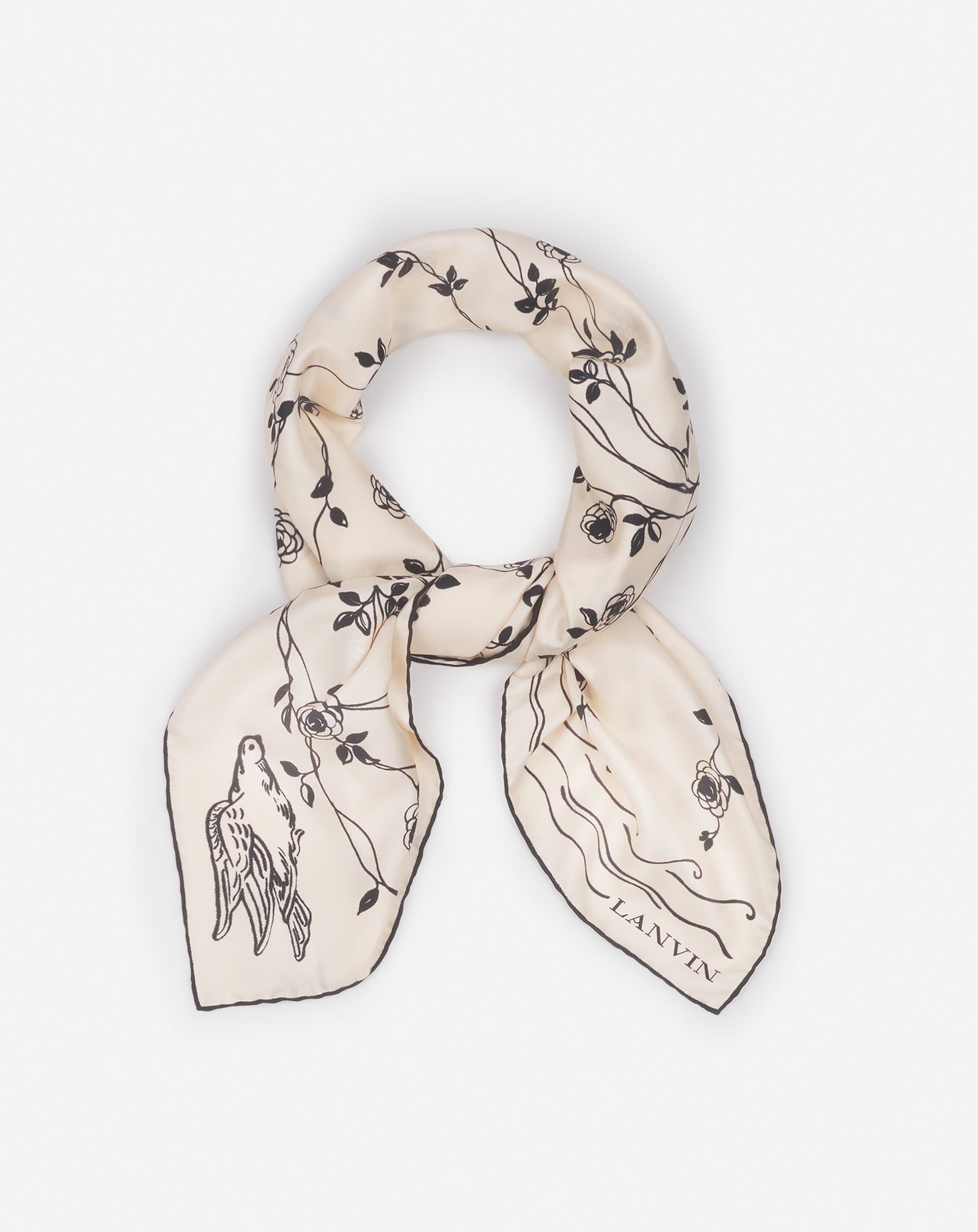 DOVES AND GARDENS PRINT SILK SCARF - 3