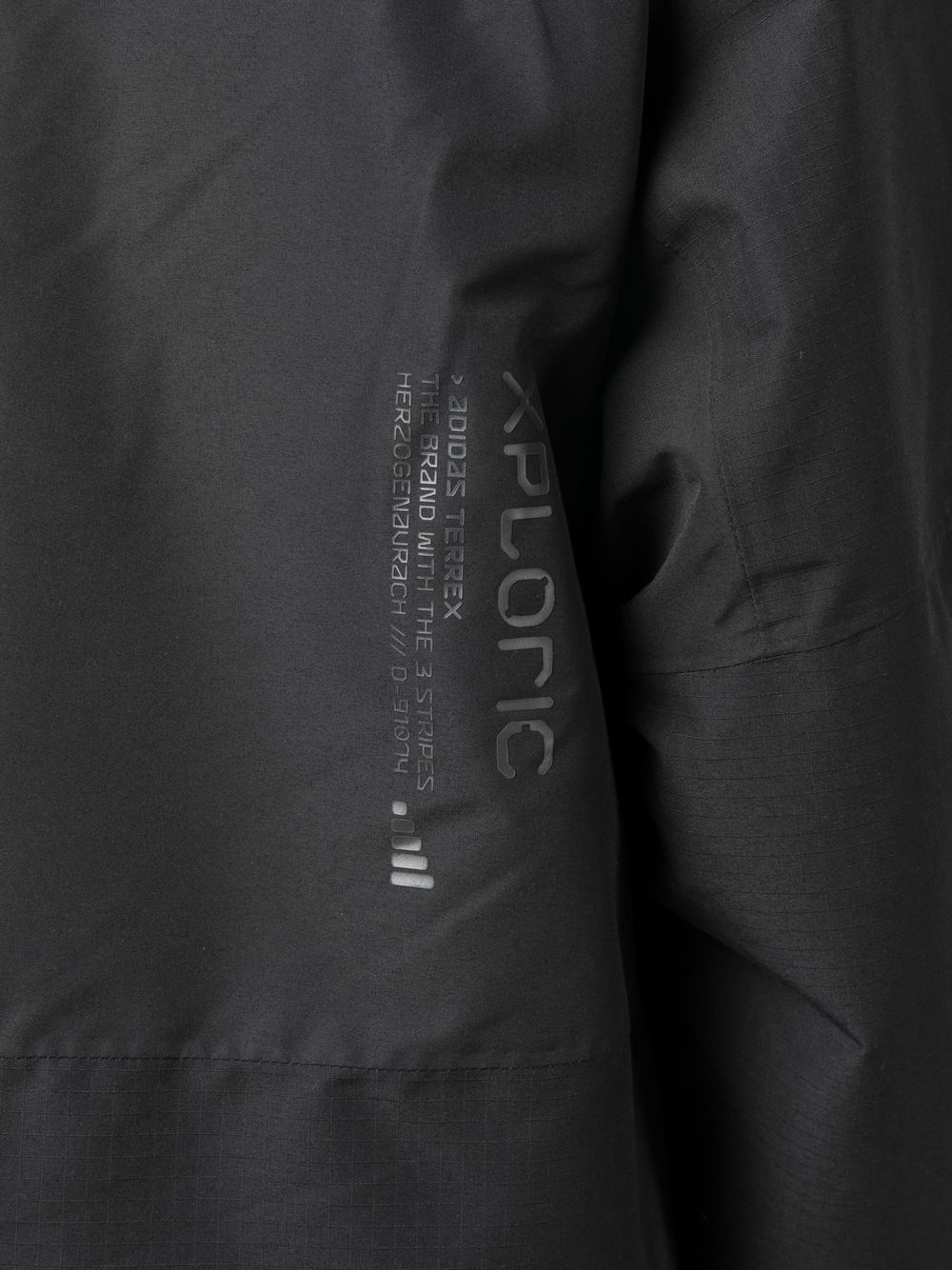 logo-print hooded rain coat - 5
