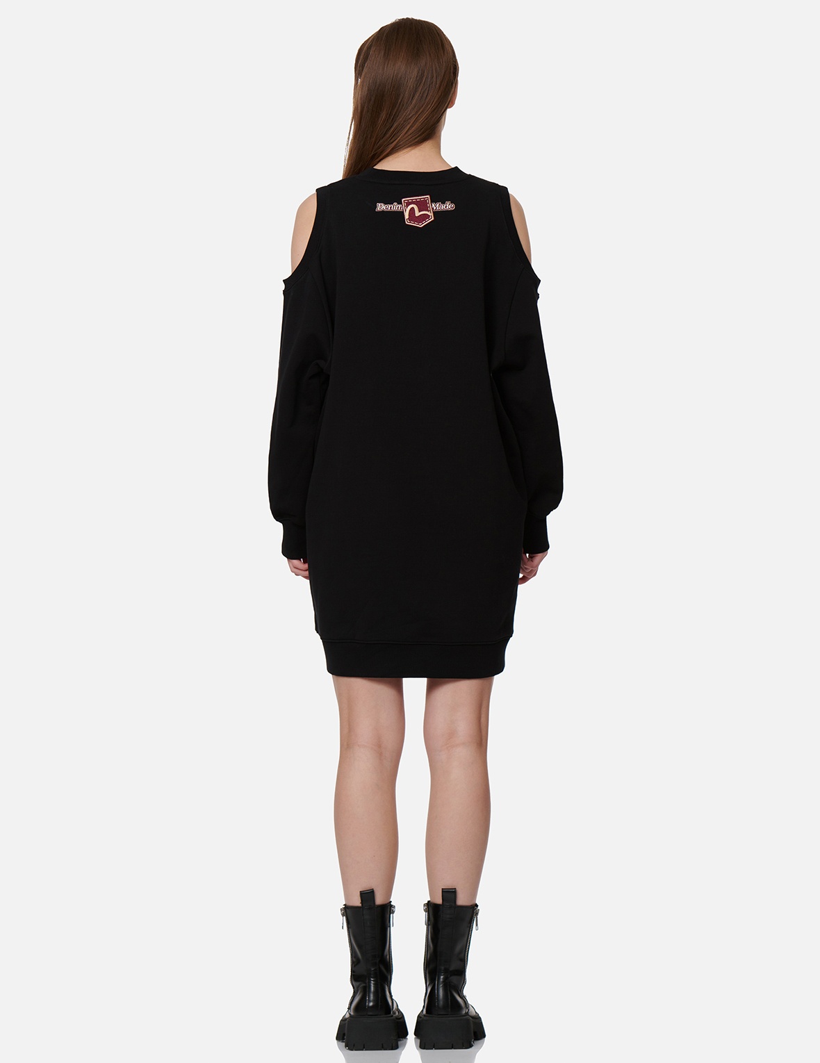 COLD SHOULDER SWEATSHIRT DRESS - 6