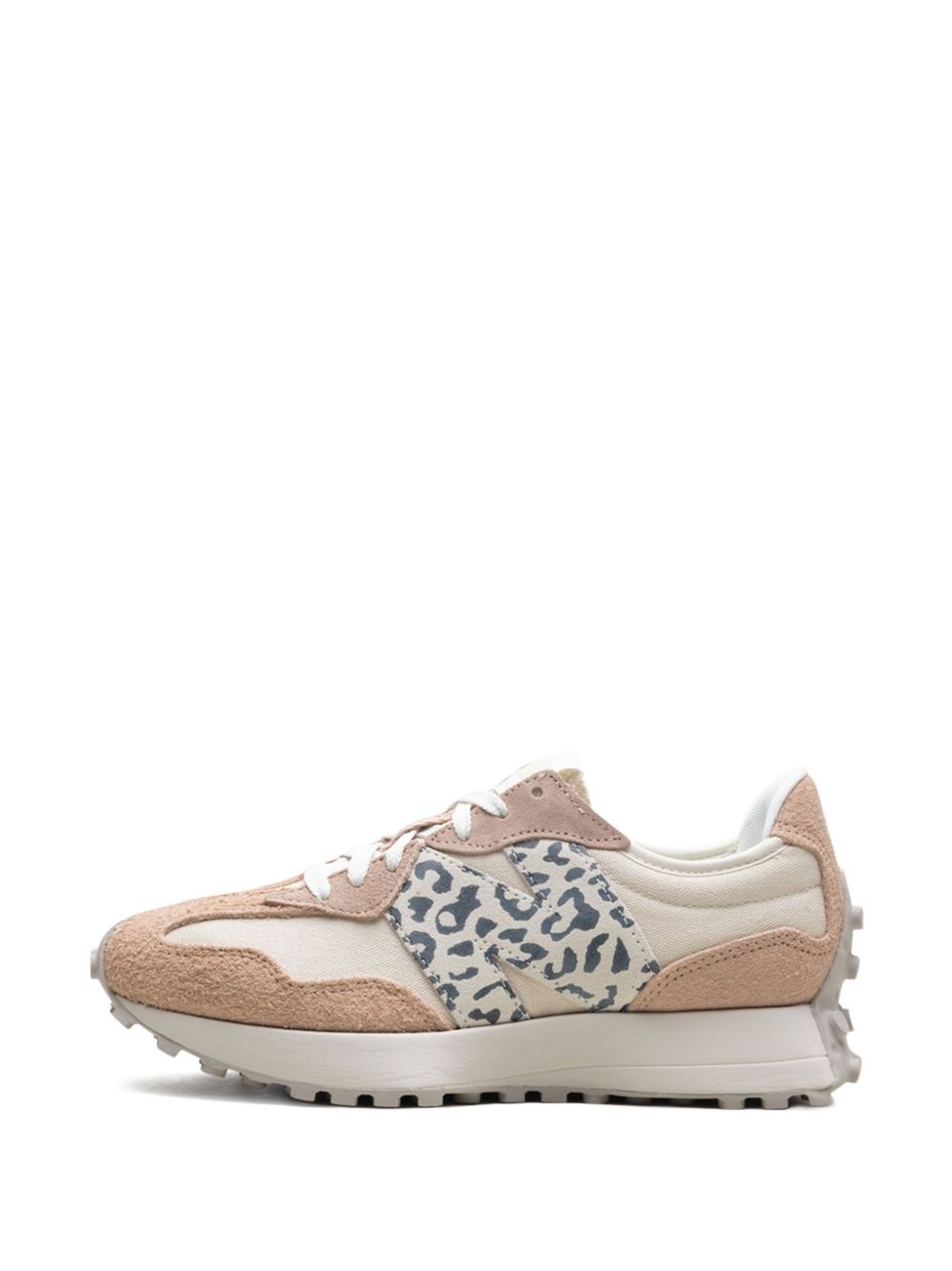 327 "Flat Taupe Linen Leopard" sneakers - 5