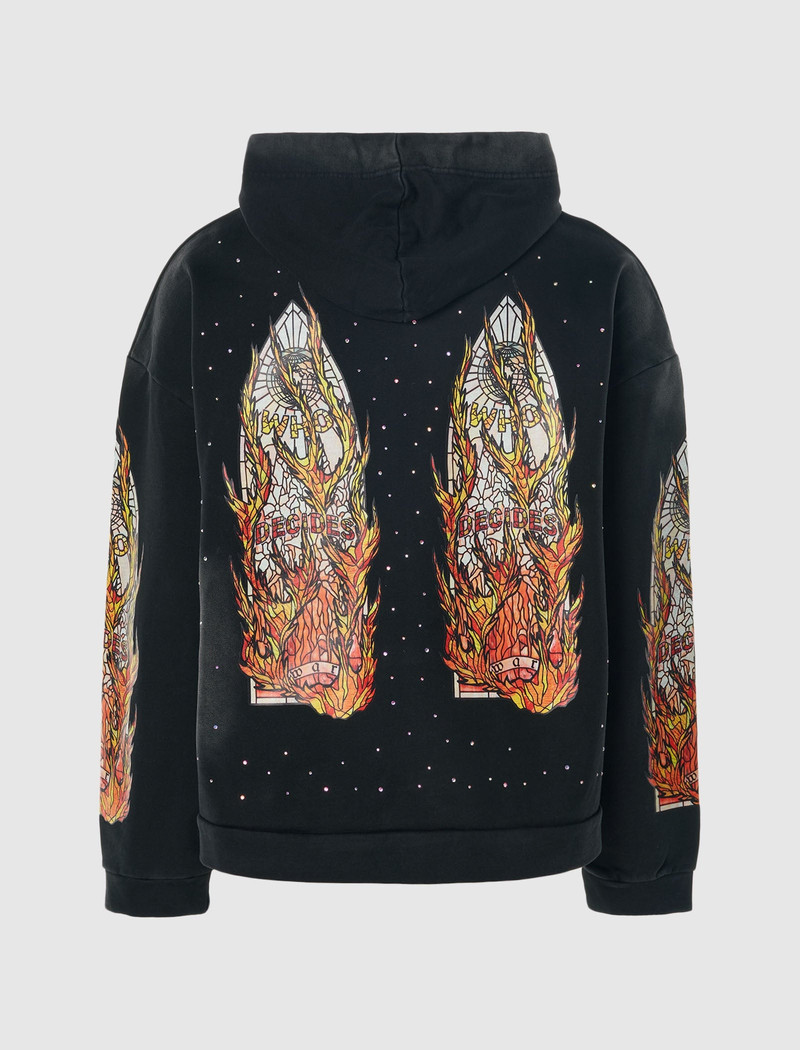WHO DECIDES WAR FLAMES HOODIE outlook