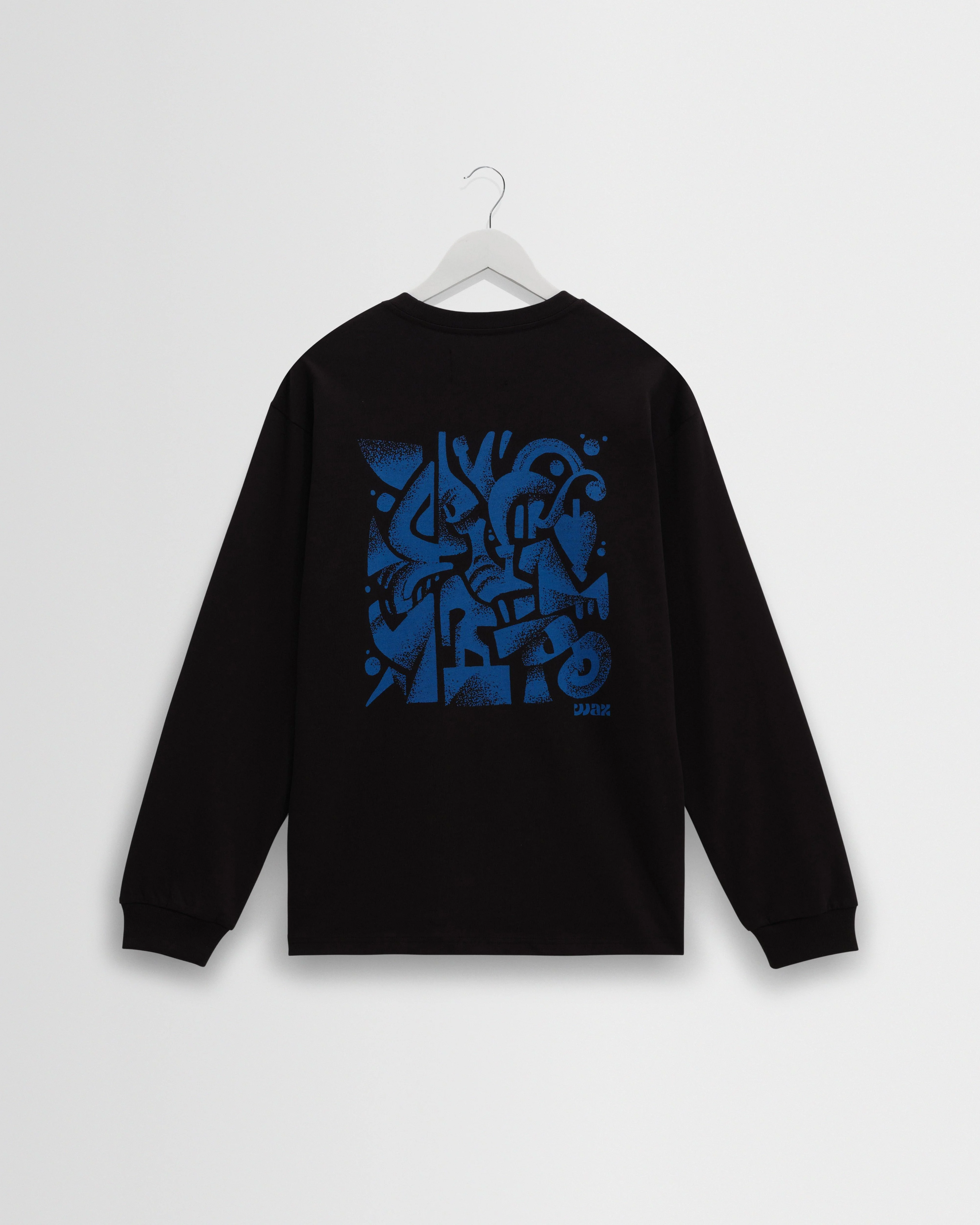 Hayden - Black And Blue 90s Doodle Graphic Cotton T-Shirt - 1