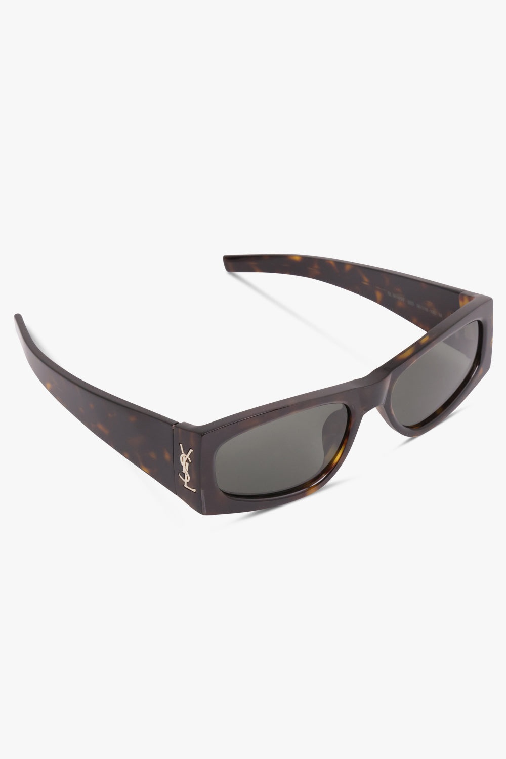SL M140/F FLAT CAT EYE FRAME SUNGLASSES | DARK HAVANA/GREY - 2