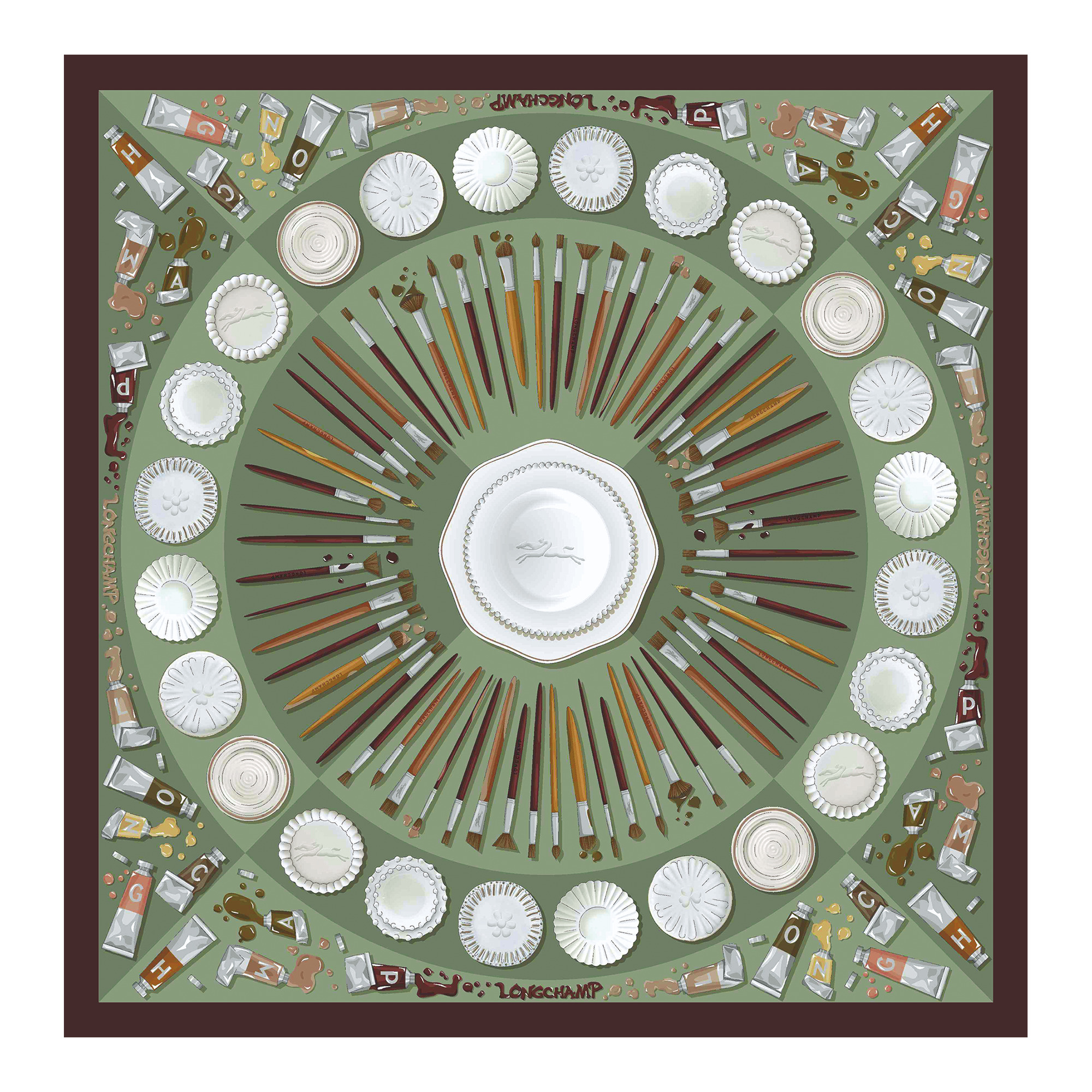Palette d'Artiste Silk scarf 70 Ebony - OTHER - 1