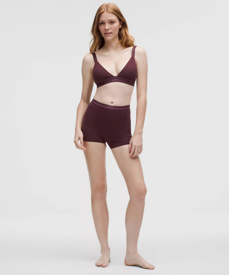Stretch Cotton Ribbed Logo Super-High-Rise Shortie Underwear 5