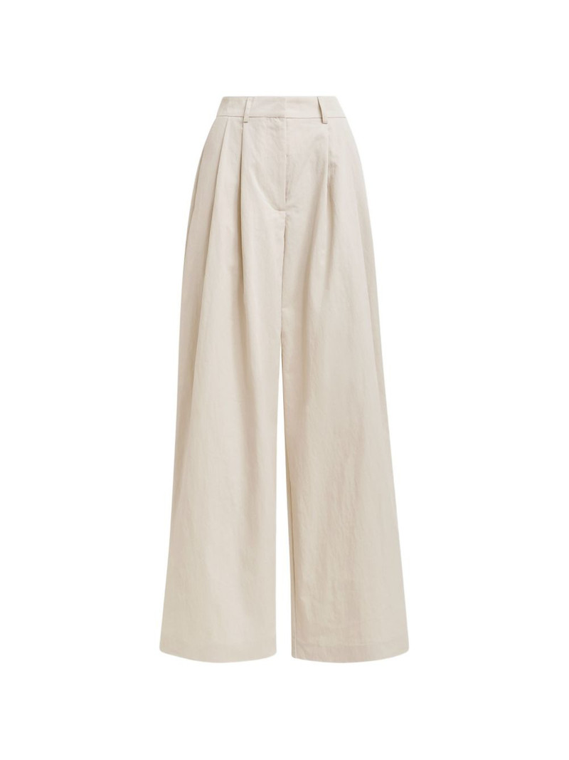 Jazmine belt-loop pleated trousers 1