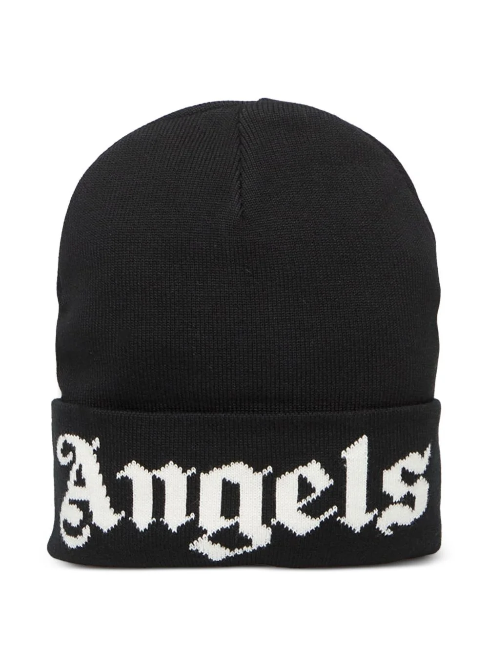 logo-intarsia beanie hat - 1