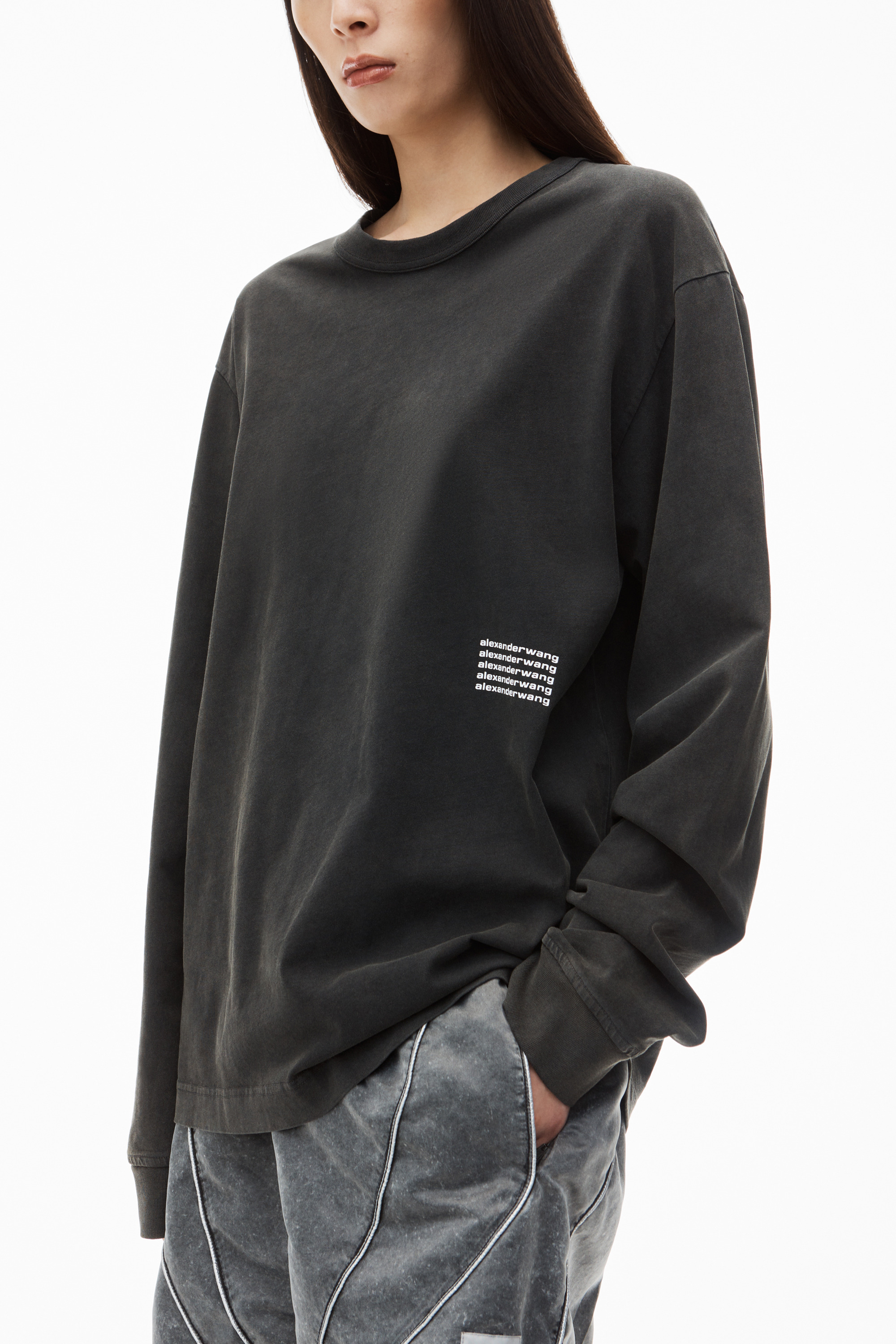 LONG-SLEEVE TEE IN HIGH TWIST JERSEY - 3