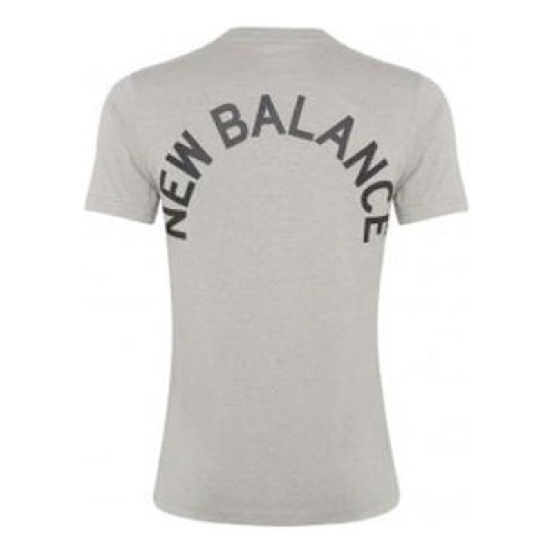 New Balance New Balance Men's New Balance Back Alphabet Casual Short Sleeve Gray MT91924-AGM outlook