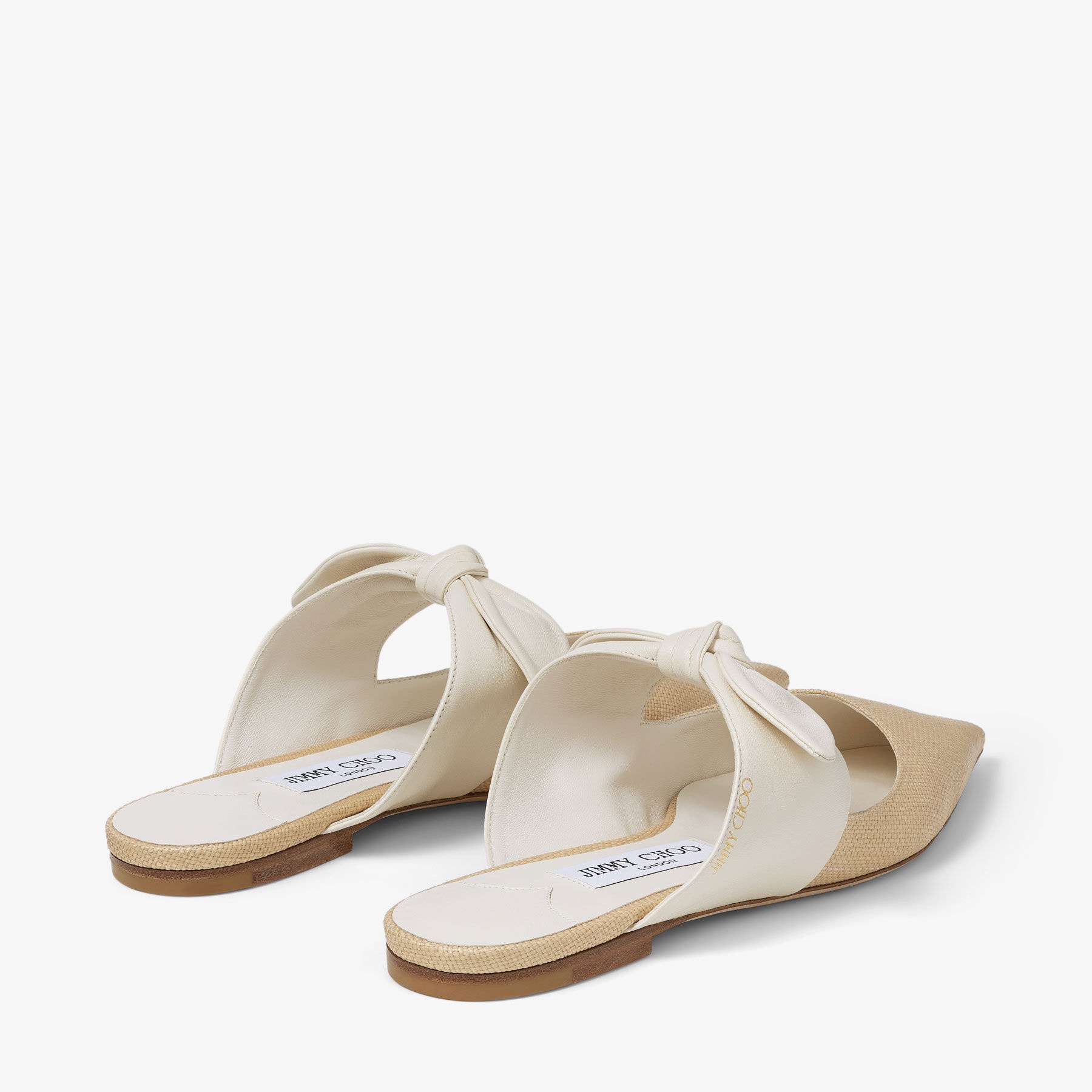 Rali Flat
Latte Nappa Leather with Raffia Flats - 5