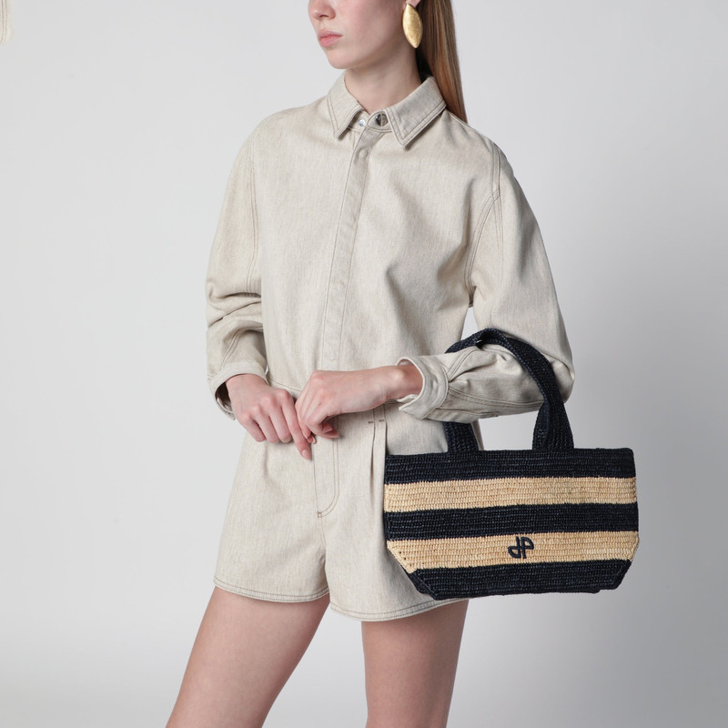 PATOU Trapeze PM shopping bag in raffia outlook